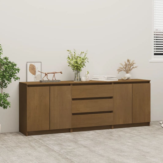 Beistellschrank Honigbraun 180x36x65 cm Massivholz Kiefer - Pazzar.ch