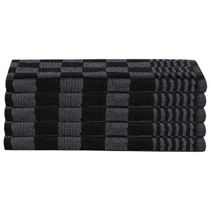10-tlg. Handtuch-Set Schwarz und Grau Baumwolle - Pazzar.ch