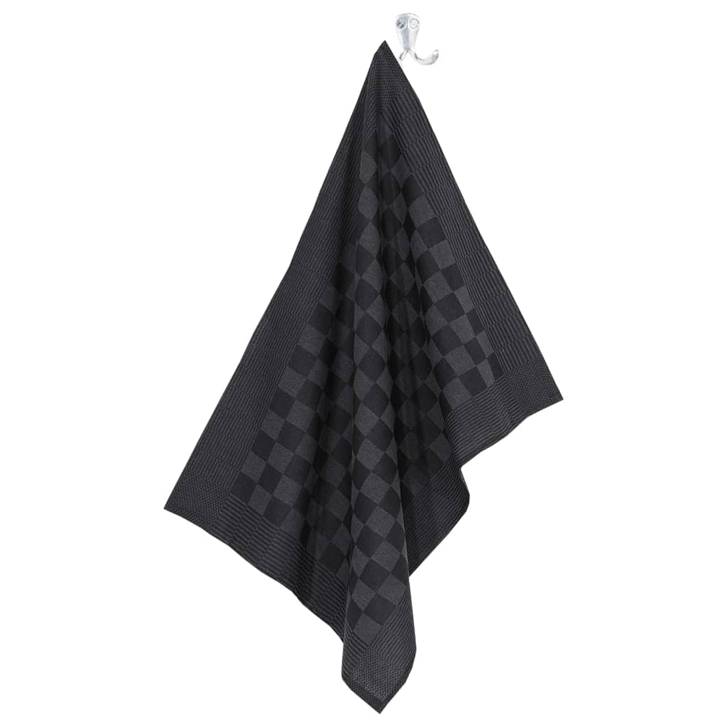 10-tlg. Handtuch-Set Schwarz und Grau Baumwolle - Pazzar.ch