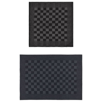 20-tlg. Handtuch-Set Schwarz und Grau Baumwolle - Pazzar.ch