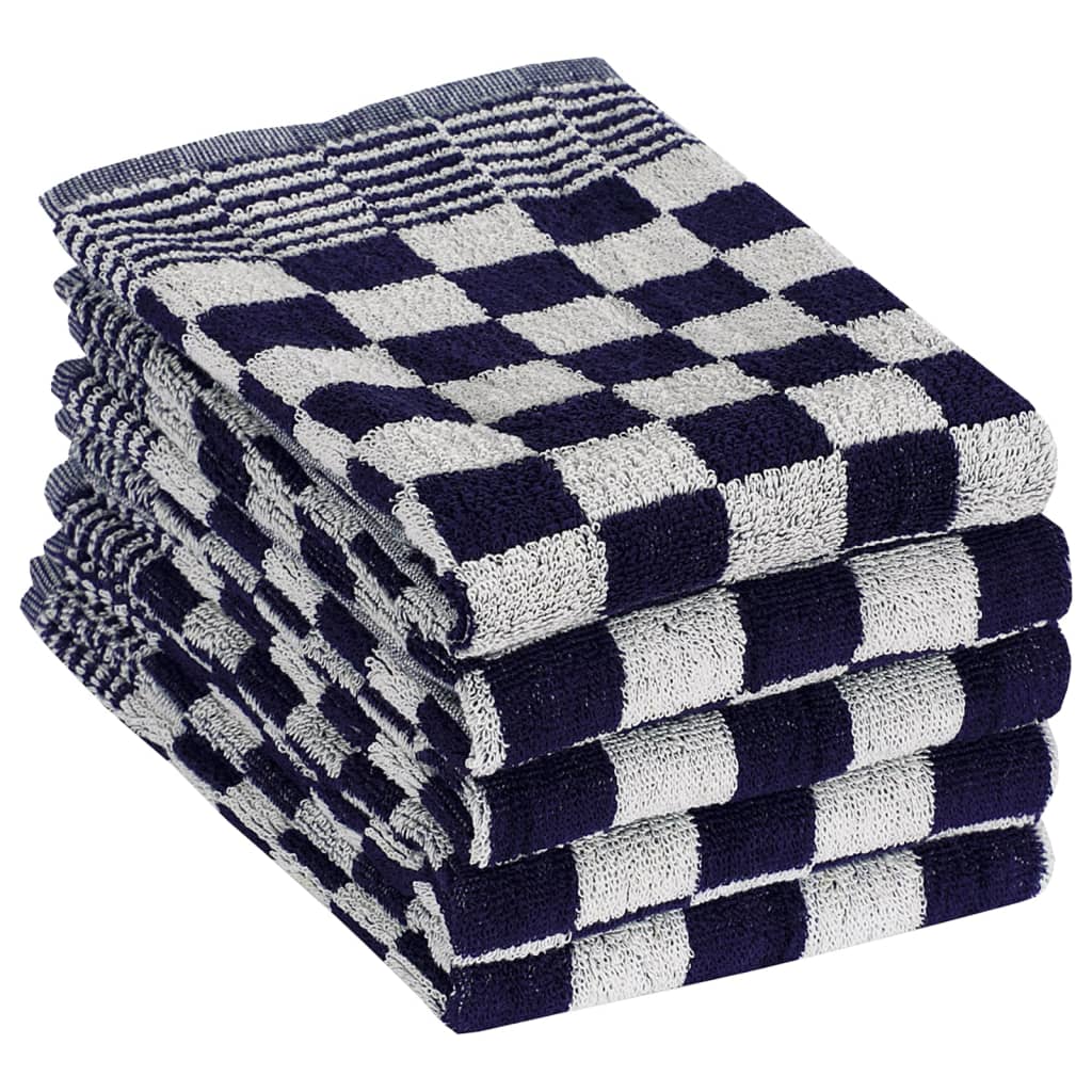 10-tlg. Handtuch-Set Blau und Weiß Baumwolle - Pazzar.ch