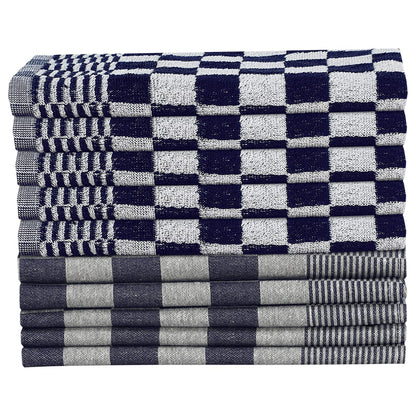 20-tlg. Handtuch-Set Blau und Weiß Baumwolle - Pazzar.ch