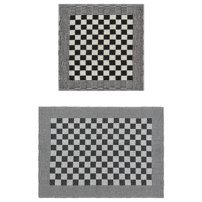 10-tlg. Handtuch-Set Schwarz und Weiß Baumwolle - Pazzar.ch