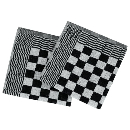 10-tlg. Handtuch-Set Schwarz und Weiß Baumwolle - Pazzar.ch