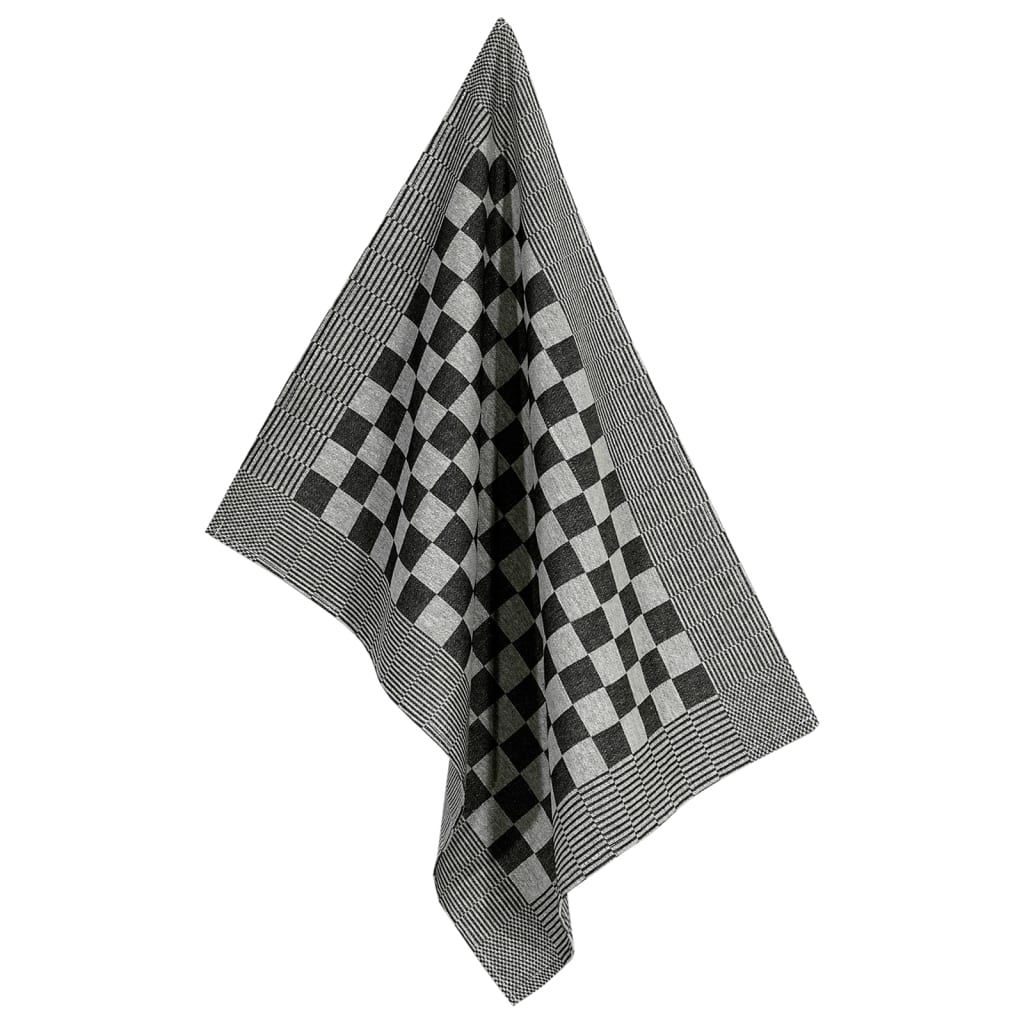10-tlg. Handtuch-Set Schwarz und Weiß Baumwolle - Pazzar.ch