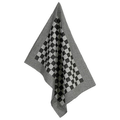 10-tlg. Handtuch-Set Schwarz und Weiß Baumwolle - Pazzar.ch