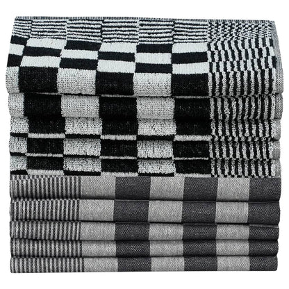 50-tlg. Handtuch-Set Schwarz und Weiß Baumwolle - Pazzar.ch
