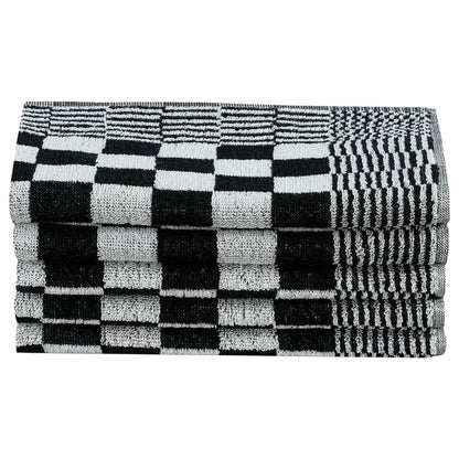 50-tlg. Handtuch-Set Schwarz und Weiß Baumwolle - Pazzar.ch
