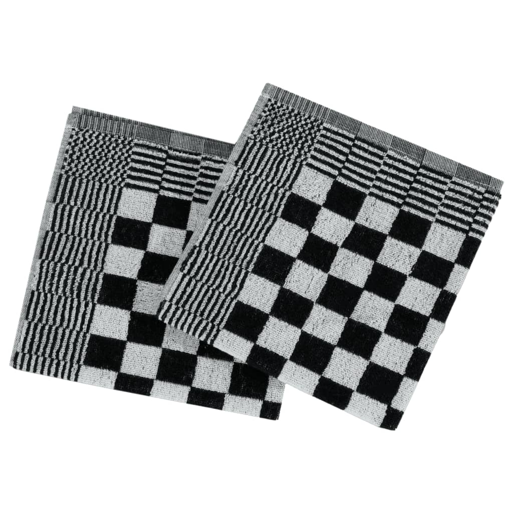 50-tlg. Handtuch-Set Schwarz und Weiß Baumwolle - Pazzar.ch