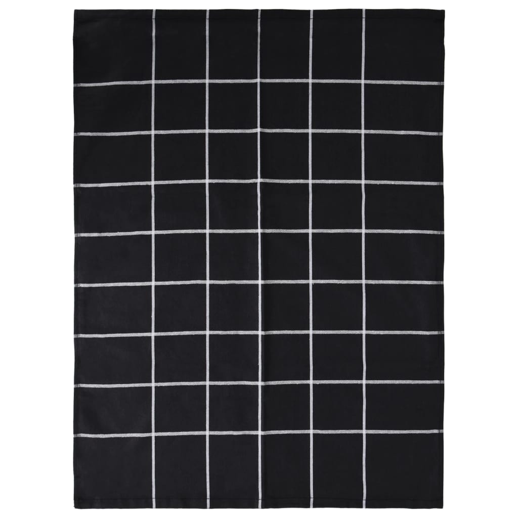 12-tlg. Handtuch-Set Schwarz Baumwolle - Pazzar.ch