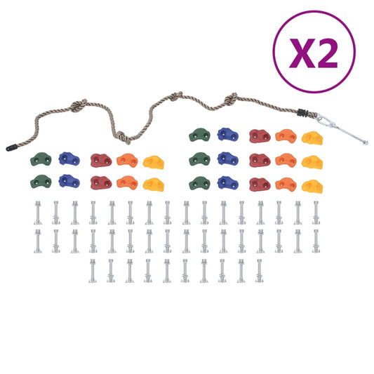 Klettersteine mit Seil 50 Stk. Mehrfarbig - Pazzar.ch