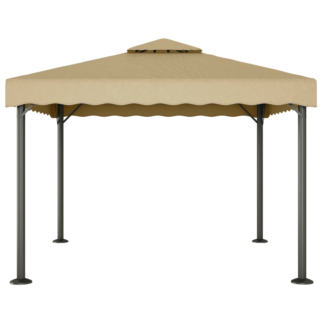 Pavillon Taupe 3x3 m Aluminium und Stahl - Pazzar.ch