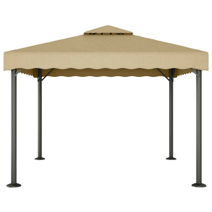 Pavillon Taupe 3x3 m Aluminium und Stahl - Pazzar.ch