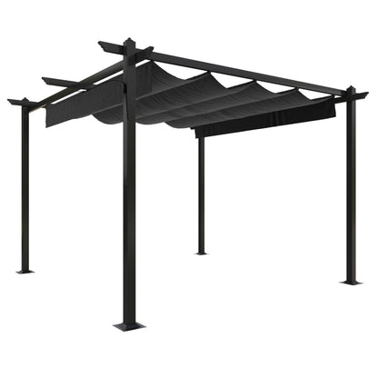 Pavillon mit Ausziehbarem Dach 3x3 m Anthrazit - Pazzar.ch