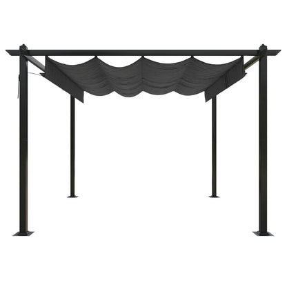 Pavillon mit Ausziehbarem Dach 3x3 m Anthrazit - Pazzar.ch