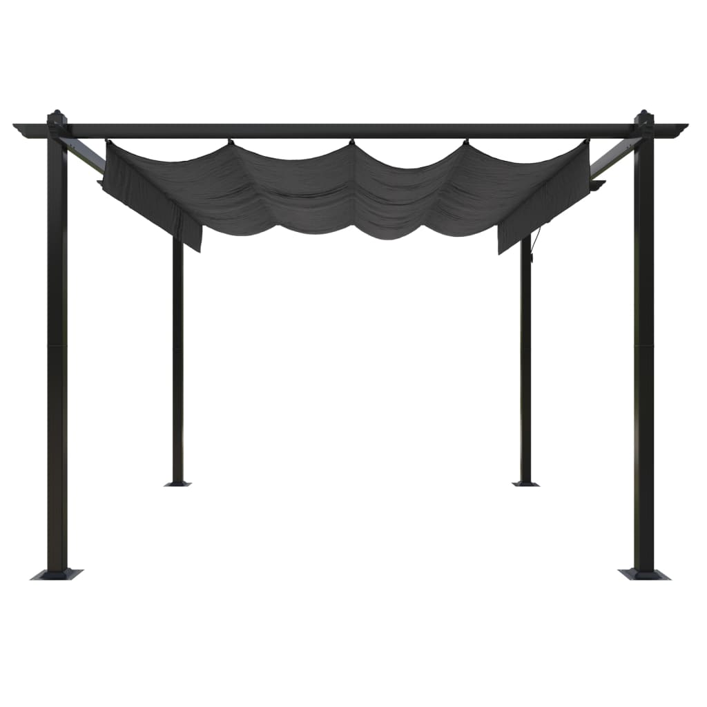 Pavillon mit Ausziehbarem Dach 3x3 m Anthrazit - Pazzar.ch