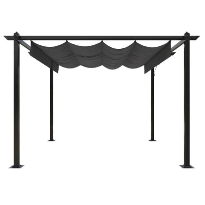Pavillon mit Ausziehbarem Dach 3x3 m Anthrazit - Pazzar.ch