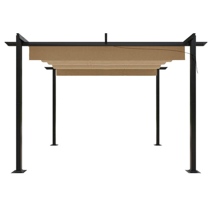 Pavillon mit Ausziehbarem Dach 3x3 m Taupe - Pazzar.ch