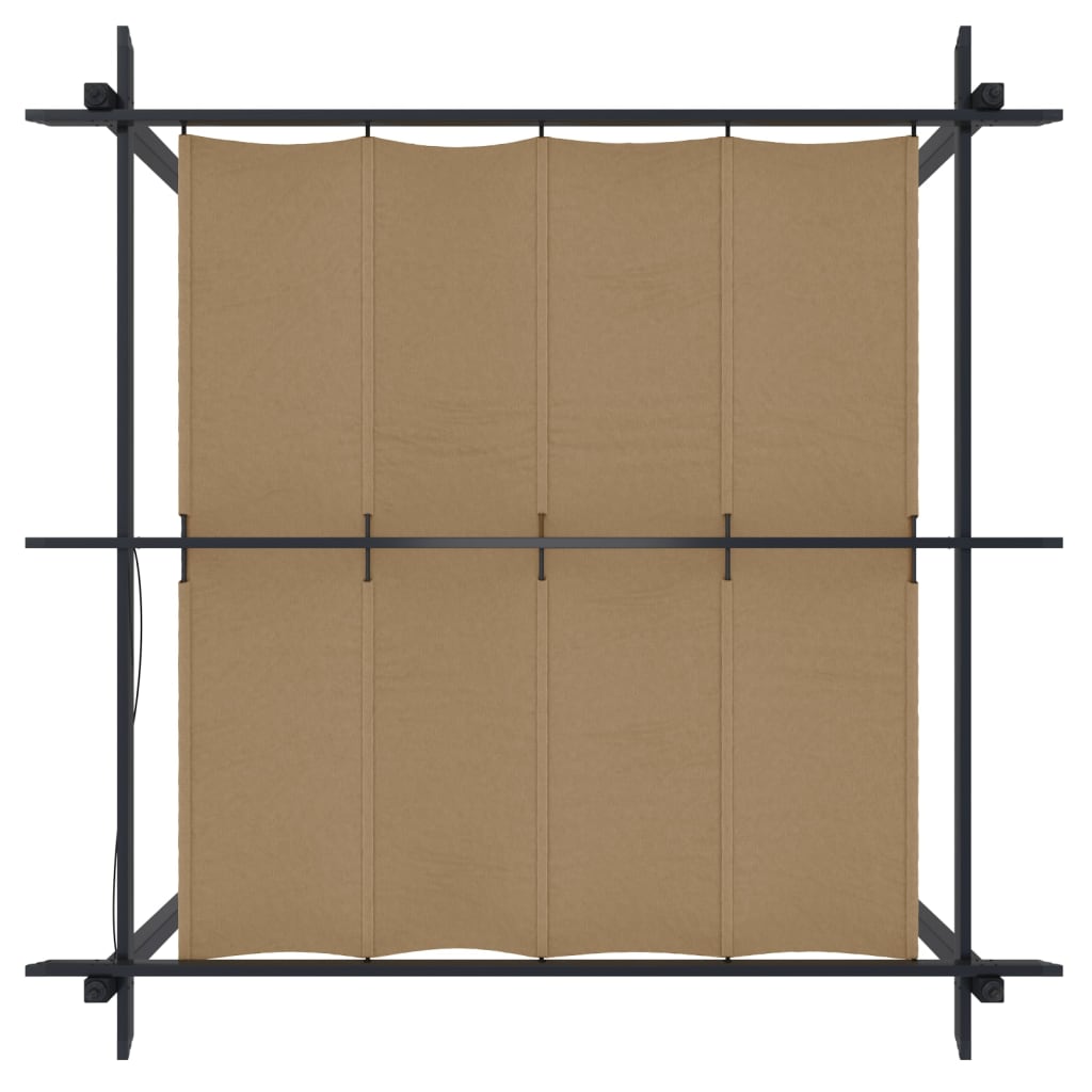 Pavillon mit Ausziehbarem Dach 3x3 m Taupe - Pazzar.ch