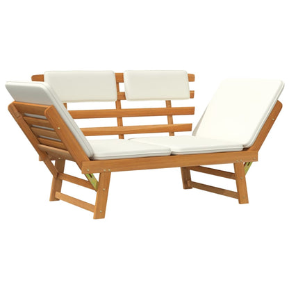 Gartenbank mit Kissen 2-in-1 190 cm Massivholz Akazie - Pazzar.ch