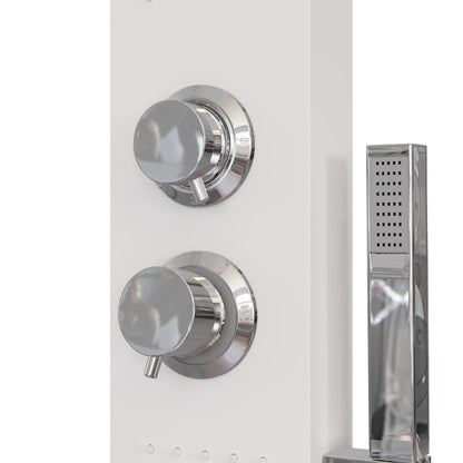 Duschpaneel-System Aluminium Weiß - Pazzar.ch