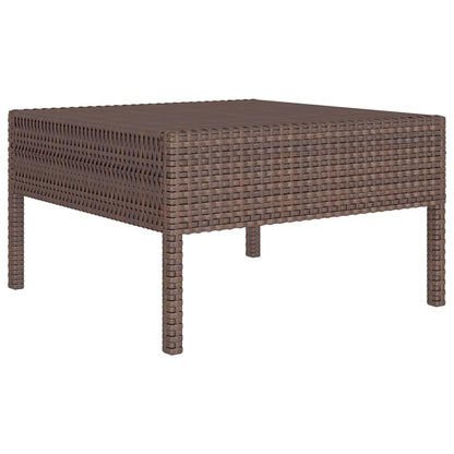 5-tlg. Garten-Lounge-Set mit Auflagen Poly Rattan Braun - Pazzar.ch