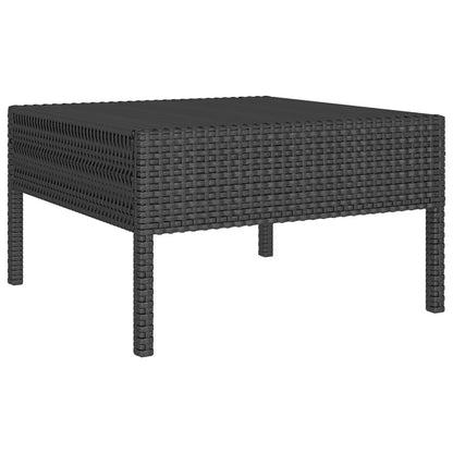 5-tlg. Garten-Lounge-Set mit Auflagen Poly Rattan Schwarz - Pazzar.ch