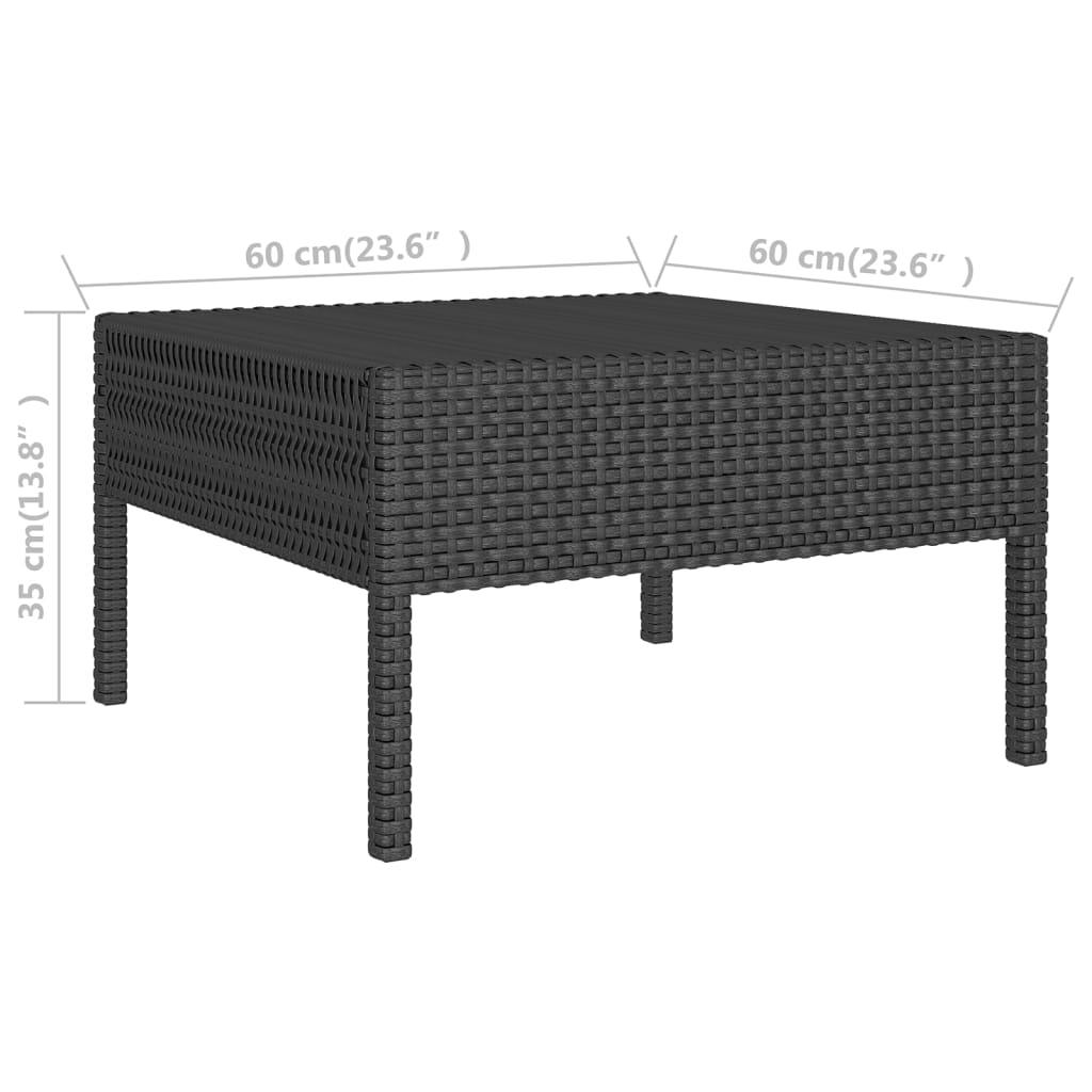 6-tlg. Garten-Lounge-Set mit Auflagen Poly Rattan Schwarz - Pazzar.ch
