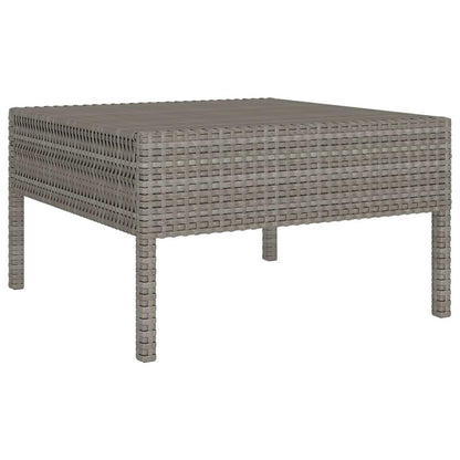 8-tlg. Garten-Lounge-Set mit Auflagen Poly Rattan Grau - Pazzar.ch