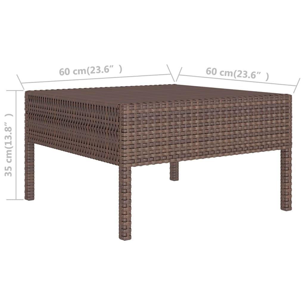 7-tlg. Garten-Lounge-Set mit Auflagen Poly Rattan Braun - Pazzar.ch