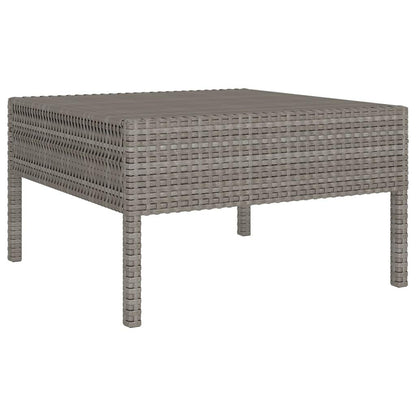 11-tlg. Garten-Lounge-Set mit Auflagen Poly Rattan Grau - Pazzar.ch