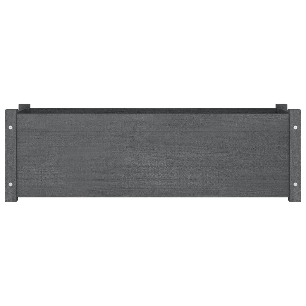 Pflanzkübel Grau 100x31x31 cm Massivholz Kiefer