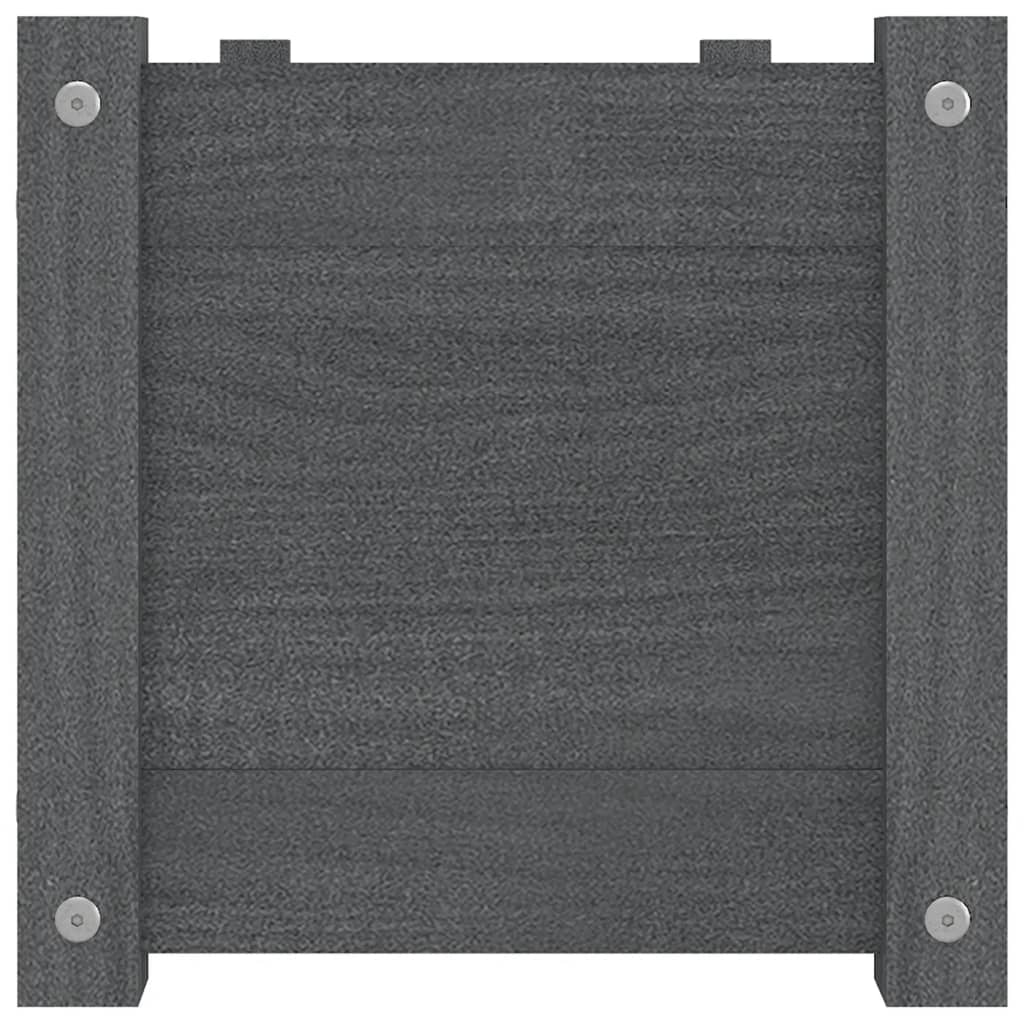 Pflanzkübel Grau 100x31x31 cm Massivholz Kiefer
