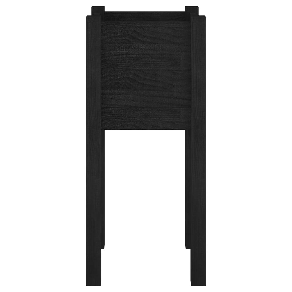 Pflanzkübel 2 Stk. Schwarz 31x31x70 cm Massivholz Kiefer - Pazzar.ch