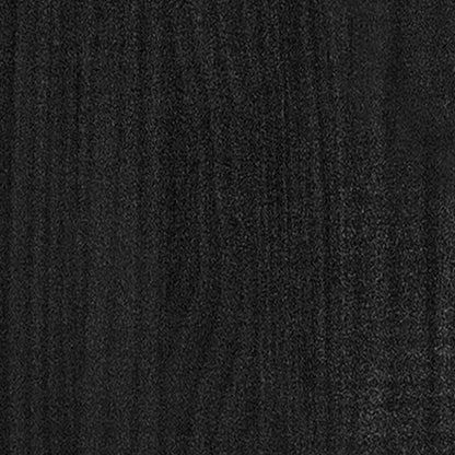 Pflanzkübel 2 Stk. Schwarz 31x31x70 cm Massivholz Kiefer - Pazzar.ch