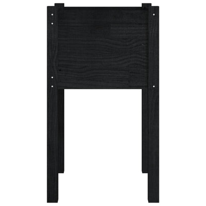 Pflanzkübel Schwarz 40x40x70 cm Massivholz Kiefer - Pazzar.ch