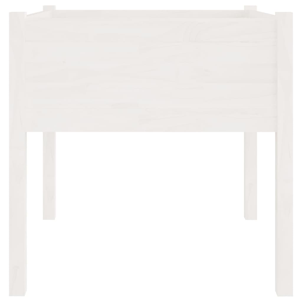 Pflanzkübel 2 Stk. Weiß 70x70x70 cm Massivholz Kiefer - Pazzar.ch