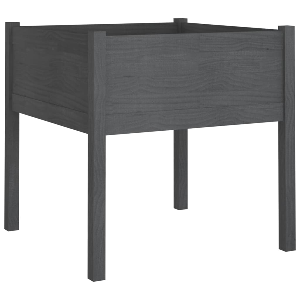 Pflanzkübel 2 Stk. Grau 70x70x70 cm Massivholz Kiefer - Pazzar.ch