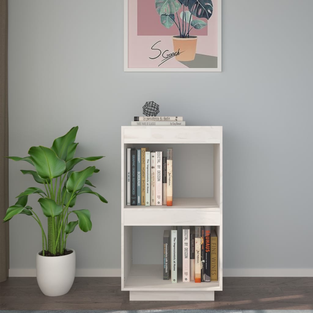 Bücherregal Weiß 40x35x71 cm Massivholz Kiefer - Pazzar.ch