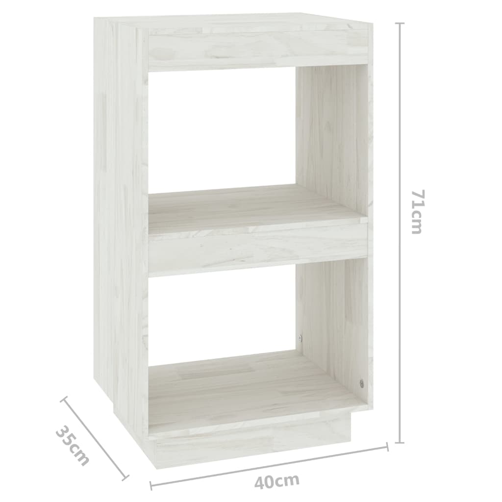 Bücherregal Weiß 40x35x71 cm Massivholz Kiefer - Pazzar.ch
