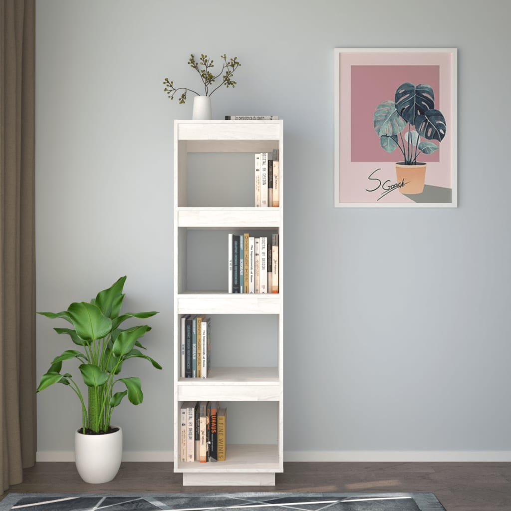 Bücherregal/Raumteiler Weiß 40x35x135 cm Massivholz Kiefer - Pazzar.ch