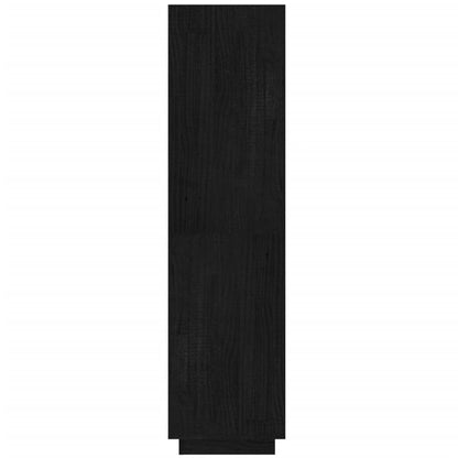 Bücherregal/Raumteiler Schwarz 40x35x135 cm Massivholz Kiefer - Pazzar.ch