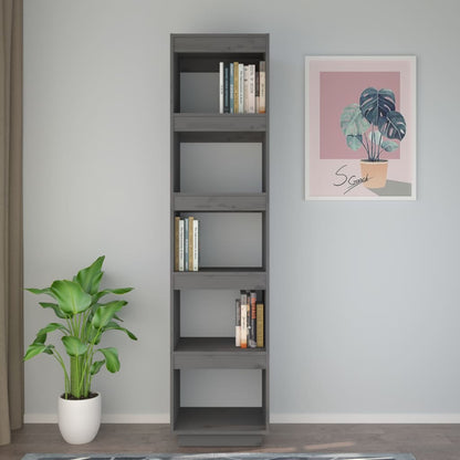 Bücherregal/Raumteiler Grau 40x35x167 cm Massivholz Kiefer - Pazzar.ch