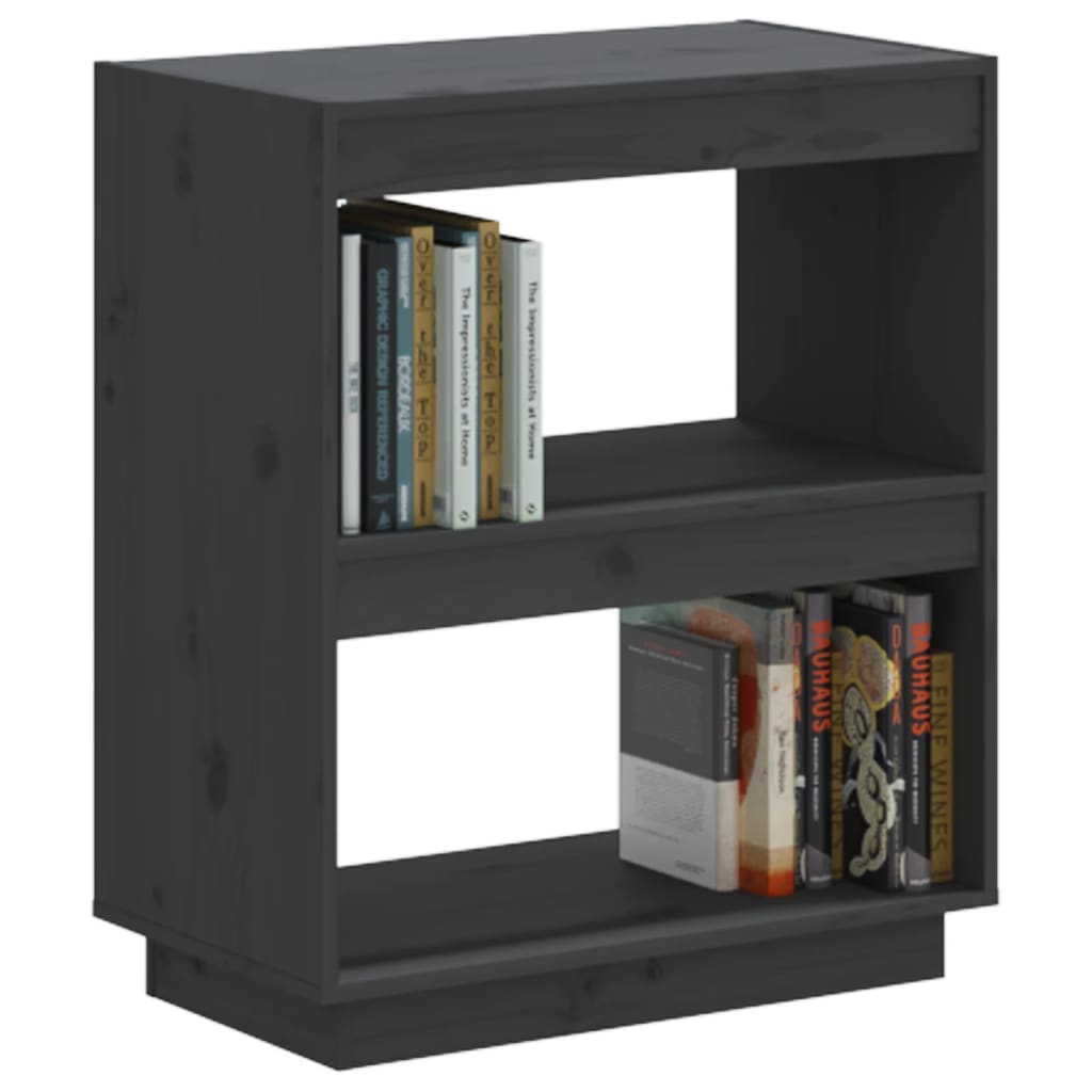 Bücherregal Grau 60x35x71 cm Massivholz Kiefer - Pazzar.ch