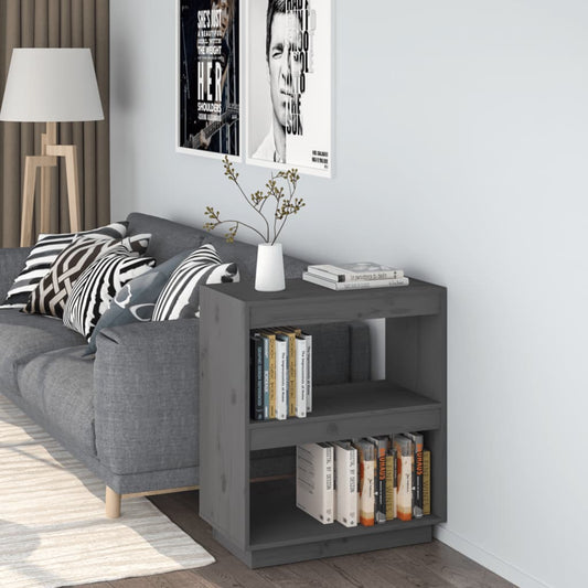 Bücherregal Grau 60x35x71 cm Massivholz Kiefer - Pazzar.ch