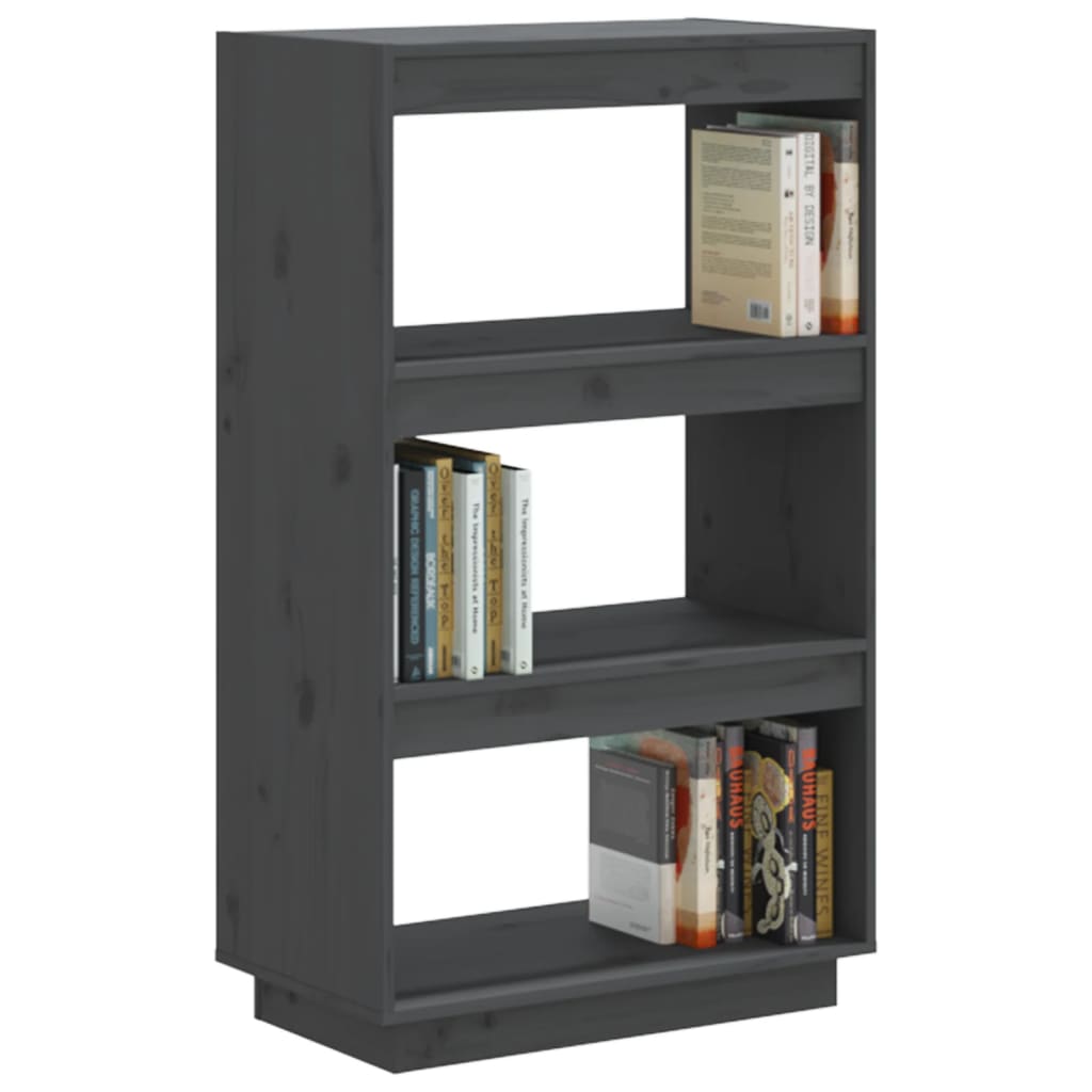 Bücherregal/Raumteiler Grau 60x35x103 cm Massivholz Kiefer - Pazzar.ch