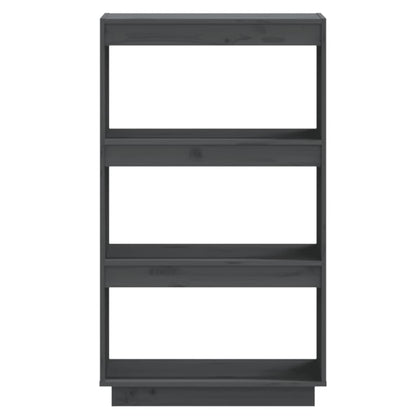 Bücherregal/Raumteiler Grau 60x35x103 cm Massivholz Kiefer - Pazzar.ch