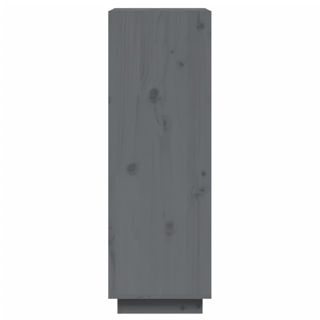 Bücherregal/Raumteiler Grau 60x35x103 cm Massivholz Kiefer