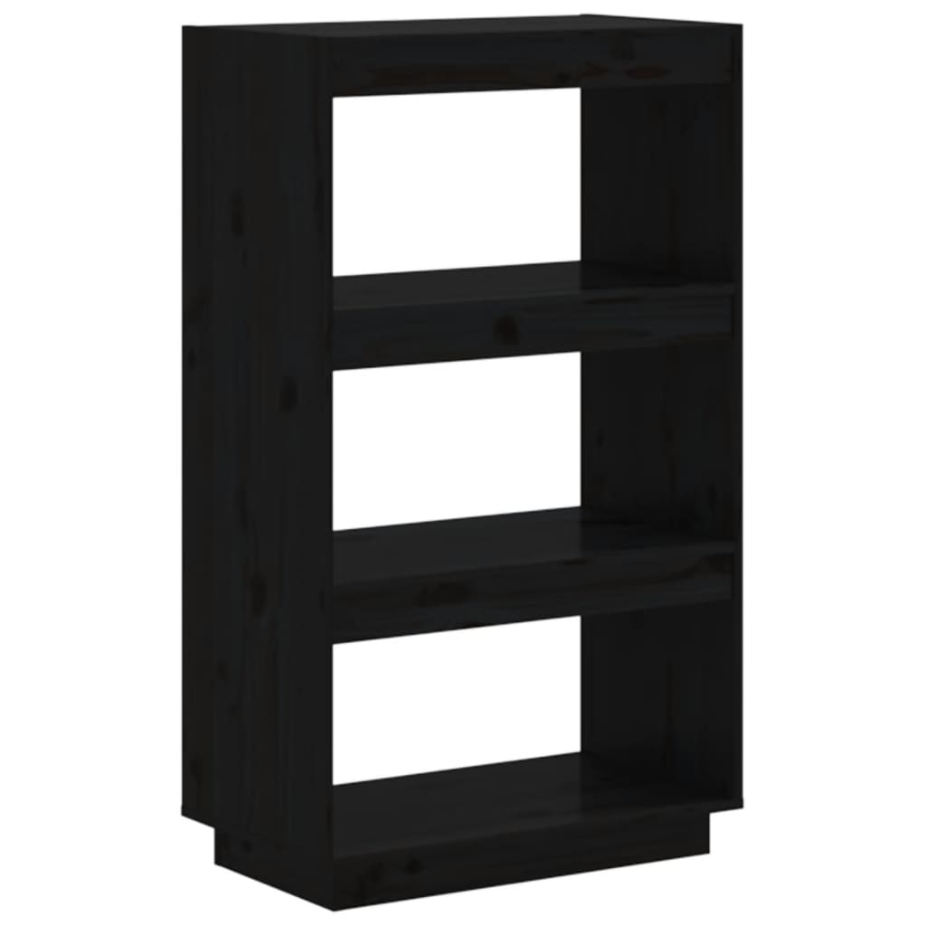 Bücherregal/Raumteiler Schwarz 60x35x103 cm Massivholz Kiefer - Pazzar.ch