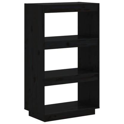 Bücherregal/Raumteiler Schwarz 60x35x103 cm Massivholz Kiefer - Pazzar.ch